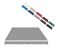 MACAGGTNTU Toldo Retráctil Recambio De Tela 200 240 300 350 400cm Cubierta del Toldo De La Sombra del Sol, Lona Recambio Jardín Patio Terraza Balcón(Grey,6.5x5ft/200x150cm)