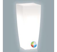 Maceta Agave de Resina Cuadrada Con Led multicolor con batería H70 33x33Cm
