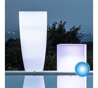 Maceta Agave de Resina Redonda Con Luz Azul H70 Ø 33Cm