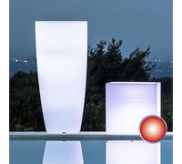 Maceta Agave de Resina Redonda Con Luz Roja H90 Ø 40Cm