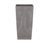 Maceta alta 11,4 L Prosperplast Urbi Square Effect de plástico CON depósito en color Antracita, 37,5 (alto) x 19,5 (ancho) x 19,5 (profundo) cms Light gray