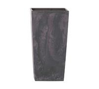 Maceta alta 11,4 L Prosperplast Urbi Square Effect de plástico CON depósito en color Antracita, 37,5 (alto) x 19,5 (ancho) x 19,5 (profundo) cms Anthracite 11.4