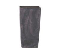 Maceta alta 11,4 l prosperplast urbi square effect de plástico con depósito en color antracita, 37,5 (alto) x 19,5 (ancho) x 19,5 (profundo) cms
