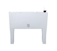 Prosperplast Jardinera Rato 72 Litros Mocca con Patas y Autorriego White