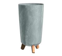 Maceta Alta con Patas Gracia TUBUS Slim Beton Effect Hormigón, 19,5x19,5x36,5 cm