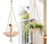 Maceta colgante de bailarina de ballet, maceta colgante decorativa para jardín interior y exterior, bonita maceta de bailarina para plantas de araña, vides, decoración de patio inspirada en el baile