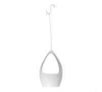 Maceta colgante de plástico redonda con altura ajustable y gancho para jardín y uso doméstico en interiores (1 taza)