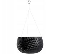Maceta colgante KADAX, cesta colgante con cadena y gancho, 32 cm, antracita