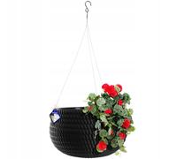 Maceta colgante KADAX, semáforo de flores, maceta colgante, 32 cm, negra