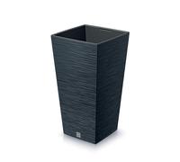 Prosperplast Macetero Colección Furu - Antracita con depósito, 26,5 x 26,5 x 50 cm, 11 L