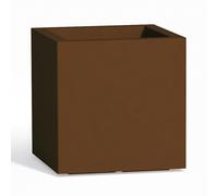 Maceta Cube De Resina Cuadrada Marrón H40 40x40Cm