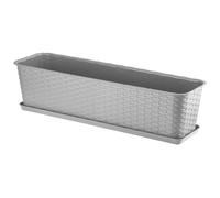 Maceta de balcón KADAX con base, macetero, 60 cm, gris claro