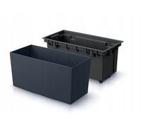 Prosperplast Jardinera para Balcón URBI CASE 395x185x195 Mocca - Macetas y Jardines Deep Blue