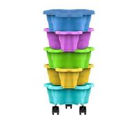 Maceta de fresas | Drenaje apilable de varios niveles resistente a la intemperie, macetas de jardinería, torre de plantación, para patio, granja, balcón, césped, hogar, apartamento