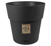 Vaso De Flores Stefanplast De Plástico Con Reserva De Agua, 30Cm, Grafite