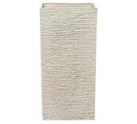 Maceta de piedra beige alta 35 x 35 x 70 cm para interior y exterior Tenno