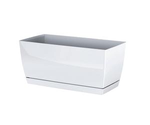 Maceta de Plástico Coubi Case P Prosperplast - 29x14.2x13.6 Cm - Alta Calidad White