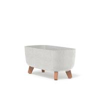 Jardinera con Patas Gracia Case Eco Wood Blanco, 39x19,5x18,7 cm