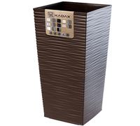 Kadax juego de maceteros de plástico con plantilla 30+35+40 cm moca
