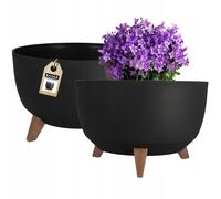 Maceta KADAX, cuenco redondo para flores, 40 cm, negro