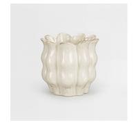 Maceta lola redonda blanco 19x20cm marca mica decorations