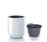 Maceta Prosperplast HEOS 46L con Depósito y Dimensiones 390x390x440 en Gris Claro White