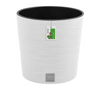 Prosperplast Macetero FURU blanco con depósito, 25 x 25 x 24,7 cm, capacidad 7,5 L