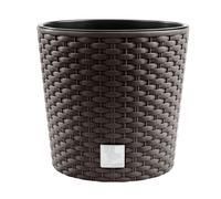 Maceta redonda 15,3 litros rato con cubilete para plantar en color ocre oscuro 30 x 30 x 27 cm