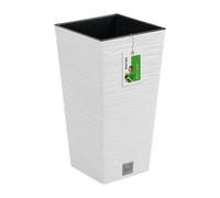 Prosperplast Macetero Furu Blanco con depósito 20×20×38 cm Capacidad 5 L
