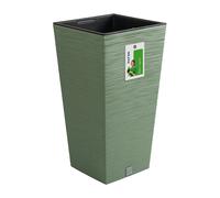 Prosperplast Macetero FURU – Verde tierra con depósito 39,5×39,5×75,5 cm, 37 L