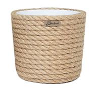 Maceta/macetero KORAD 14 estilo boho EKO Natural, cuerda de yute trenzada, cesta de hierba, yute, etno