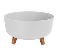 Prosperplast Macetero Gracia Redondo 38 x 38 x 19,5 cm Patas desmontables 14,3 L Blanco