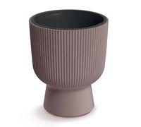 Prosperplast Milly Maceta de Diseño Floral Moderna de Cilindro con Inserción para Plantas, Resistente a las Heladas, al Calor y a los Rayos UV, para Uso en Interior y Exterior, Marsala, Diámetro 239