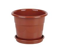 Maceta Modelo Dalia | Color marrón | Dimensiones 42 x 38 cm + Plato 37.5 cm | Pack 3 Unidades