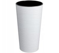 Maceta orgánica KADAX, con plantilla, macetero, 19 cm, blanca