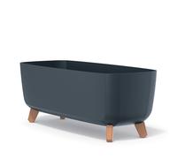 Prosperplast Macetero Gracia Case rectangular 24×58×23,5 cm, resistente y con inserto, antracita