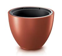 Maceta Prosperplast HEOS 25L con Depósito y Dimensiones 395x395x302 en Color Gris Claro para Decoración Interior y Exterior Bronze