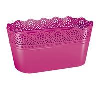 Maceta Prosperplast LACE - Dimensiones 285x135x155 - Color Fucsia - Decora Tu Jardín Fucsia