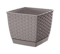 Maceta Prosperplast RATOLLA SQUARE 3,8L. Diseño Cuadrado Moderno Beige