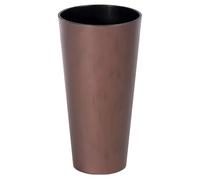 Maceta Prosperplast TUBUS SLIM CORTEN 64L con Depósito y Excelente Calidad en Plástico de Alta Calidad para Decoración en Interiores y Exteriores White