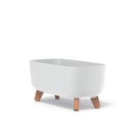 Prosperplast Gracia Case Maceta Rectangular - 19,5 x 39 x 18,7 cm - para Interior y Exterior - Maceta de jardín Resistente a la Intemperie con Inserto