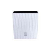 Maceta rato 32 litros con cubilete para plantar en color blanco 33 x 33 x 33 cm.