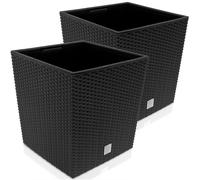 Maceta Rato Baja Set de 2 Antracita 32x32x33cm