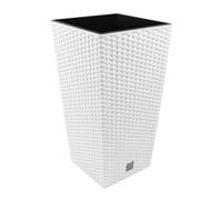 Maceta rato de 7,2 litros con inserto 17 x 17 x 32,4 cm en color blanco