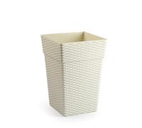 Maceta rattan alta 20 cm marfil
