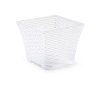 Maceta rattan cuadrada 15 cm transparente