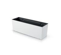 Prosperplast Urbi Case Jardinera con Maceta Macetero para Interior y Exterior Plástico Rectangular 77x23,5x24,6cm (Blanco)