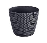 Maceta redonda 5L PROSPERPLAST Splofy de plastico en color gris, Ø21,8 x 18,4 cm Blue