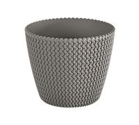 Maceta redonda 5L Prosperplast Splofy de plastico en color gris, Ø21,8 x 18,4 cm Gray