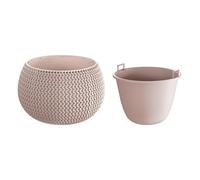 Maceta Redonda Prosperplast Splofy Bowl con Depósito en Antracita 29x29x19cm Brown